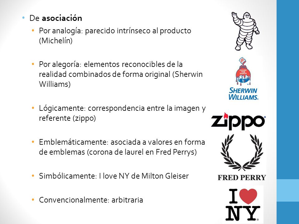 De asociación Por analogía: parecido intrínseco al producto (Michelín)