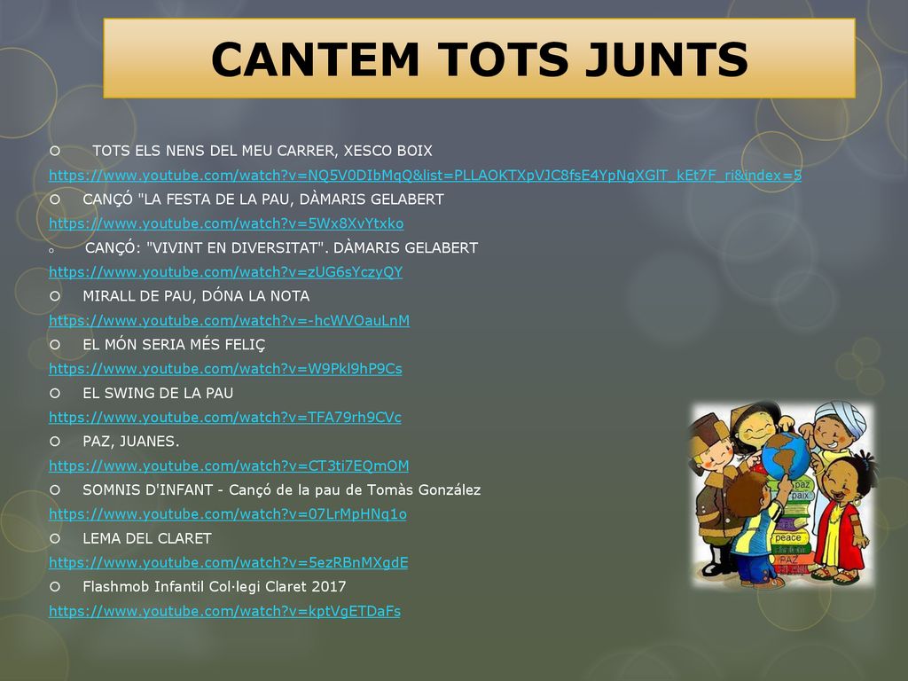 CANTEM TOTS JUNTS TOTS ELS NENS DEL MEU CARRER, XESCO BOIX