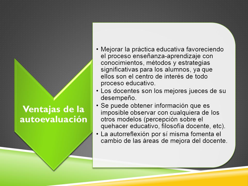 Ventajas de la autoevaluación