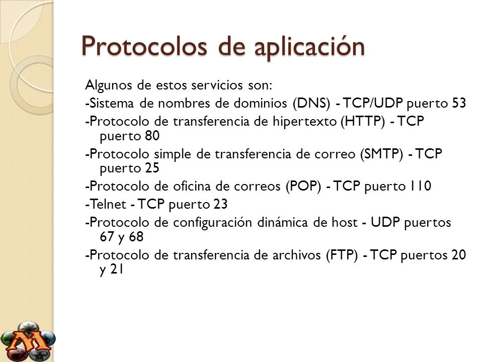 Protocolos de aplicación