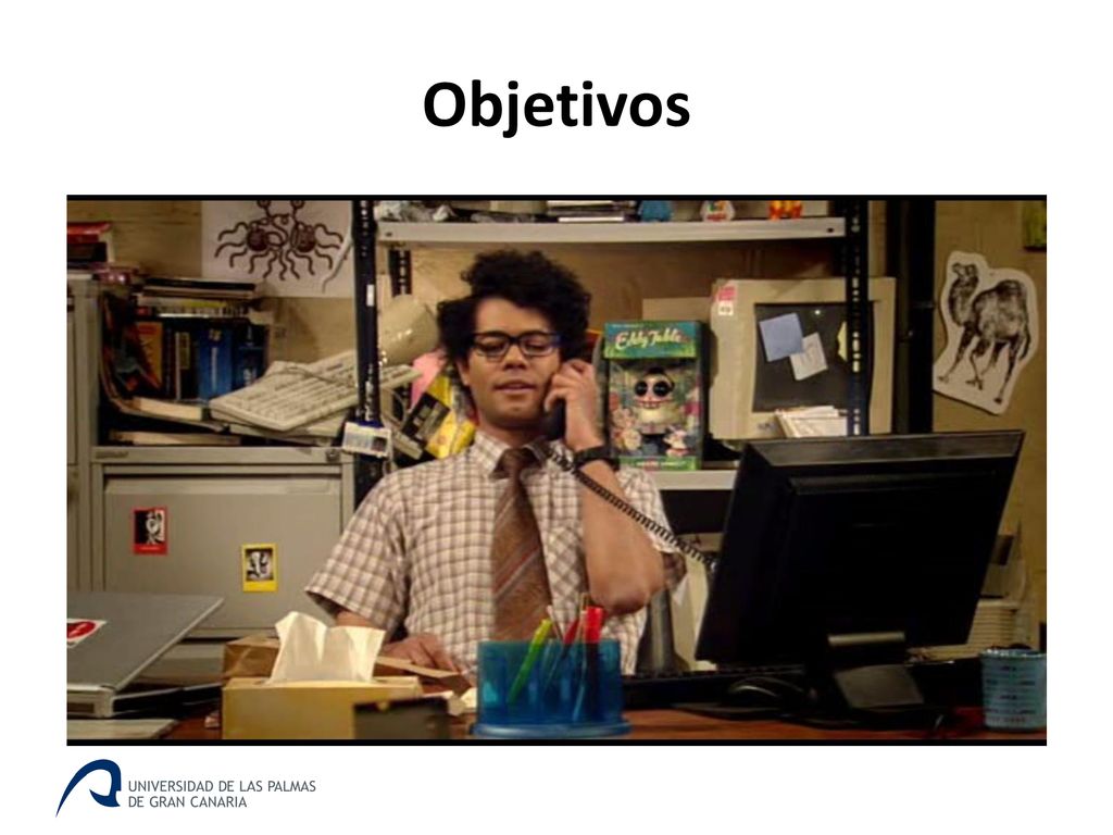 Objetivos Moss, uno de los personajes de IT Crowd / Los Informáticos (serie TV).