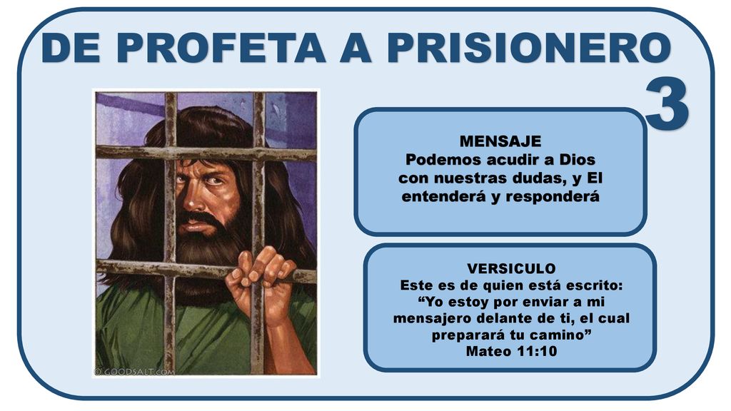 3 DE PROFETA A PRISIONERO MENSAJE Podemos acudir a Dios