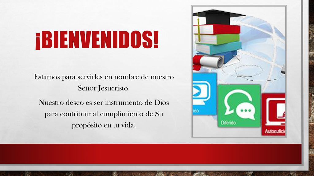 Estamos para servirles en nombre de nuestro Señor Jesucristo.