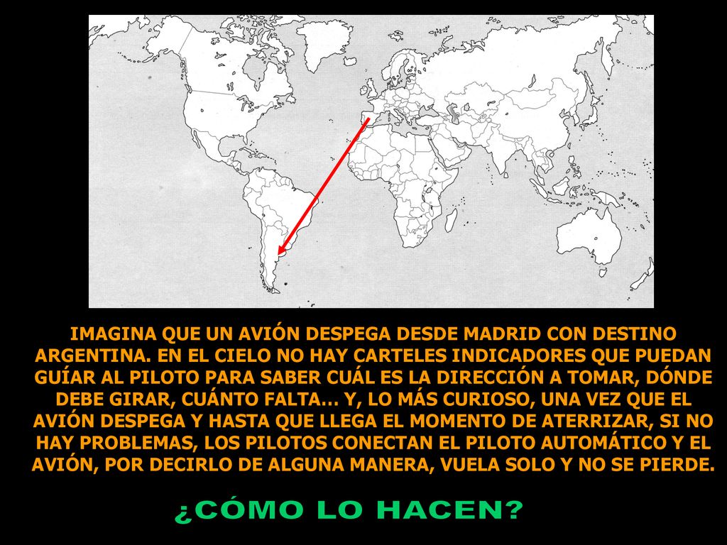 IMAGINA QUE UN AVIÓN DESPEGA DESDE MADRID CON DESTINO ARGENTINA