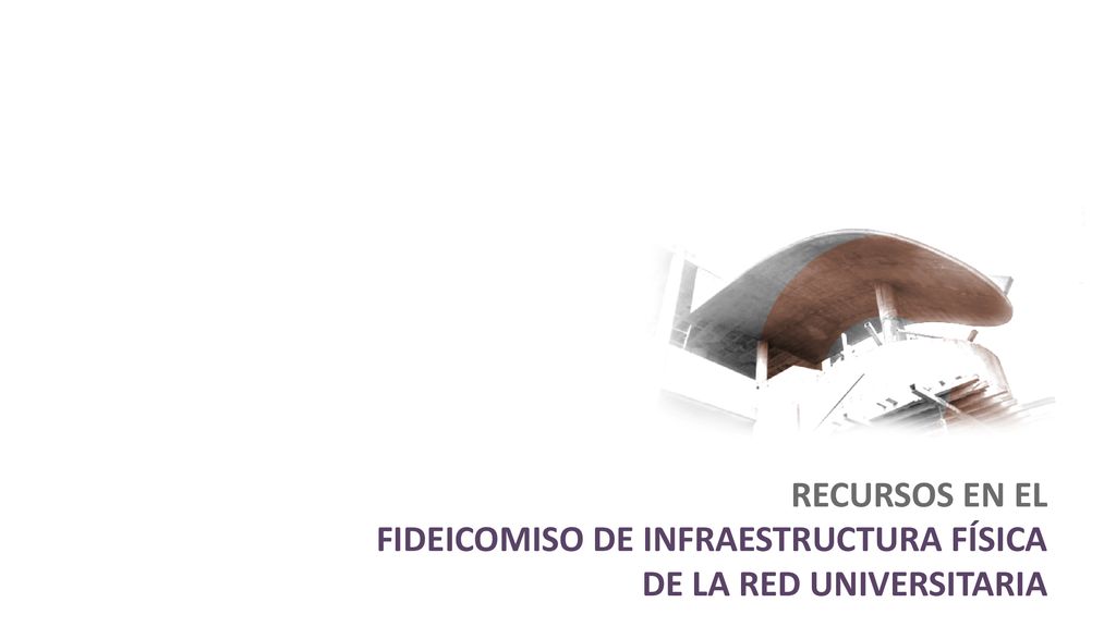 RECURSOS EN EL FIDEICOMISO DE INFRAESTRUCTURA FÍSICA DE LA RED UNIVERSITARIA