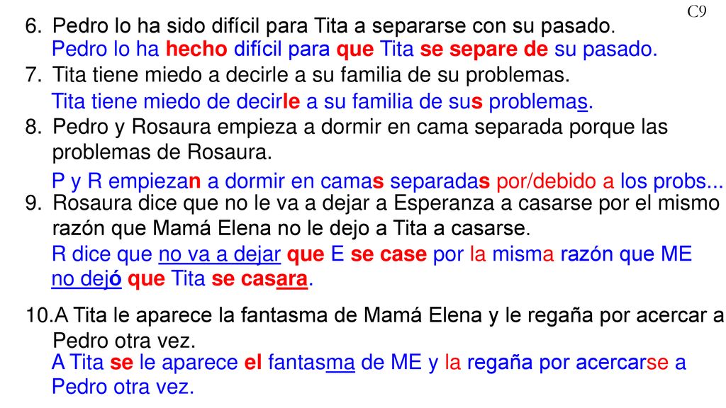 Pedro lo ha sido difícil para Tita a separarse con su pasado.