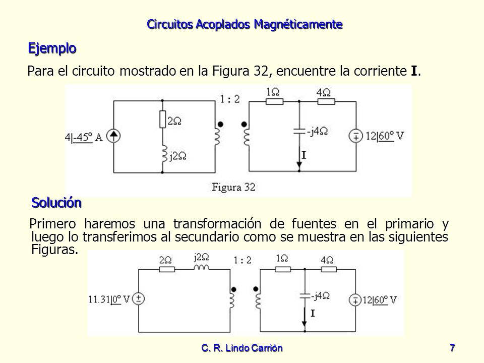 Para el circuito mostrado en la Figura 32, encuentre la corriente I.