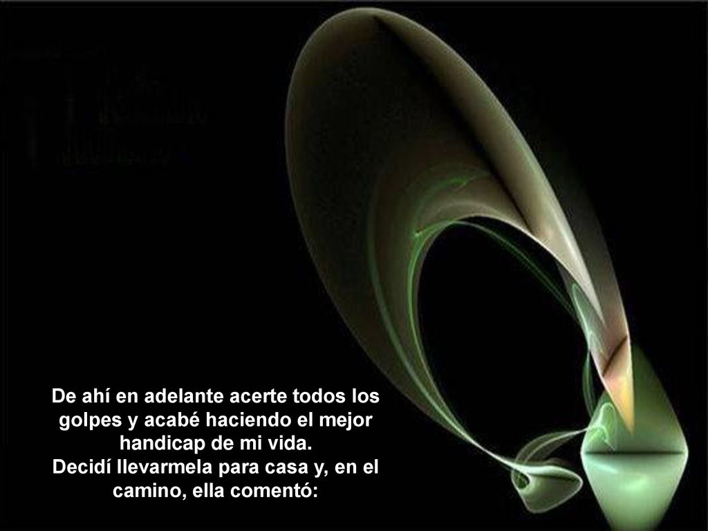 De ahí en adelante acerte todos los golpes y acabé haciendo el mejor handicap de mi vida.