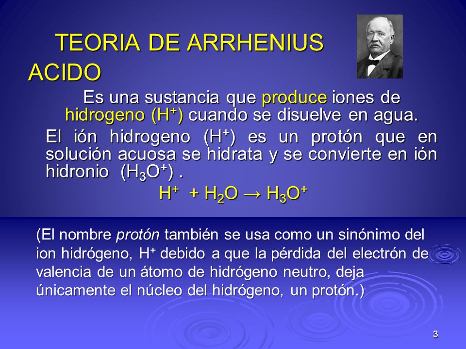 TEORIA DE ARRHENIUS ACIDO