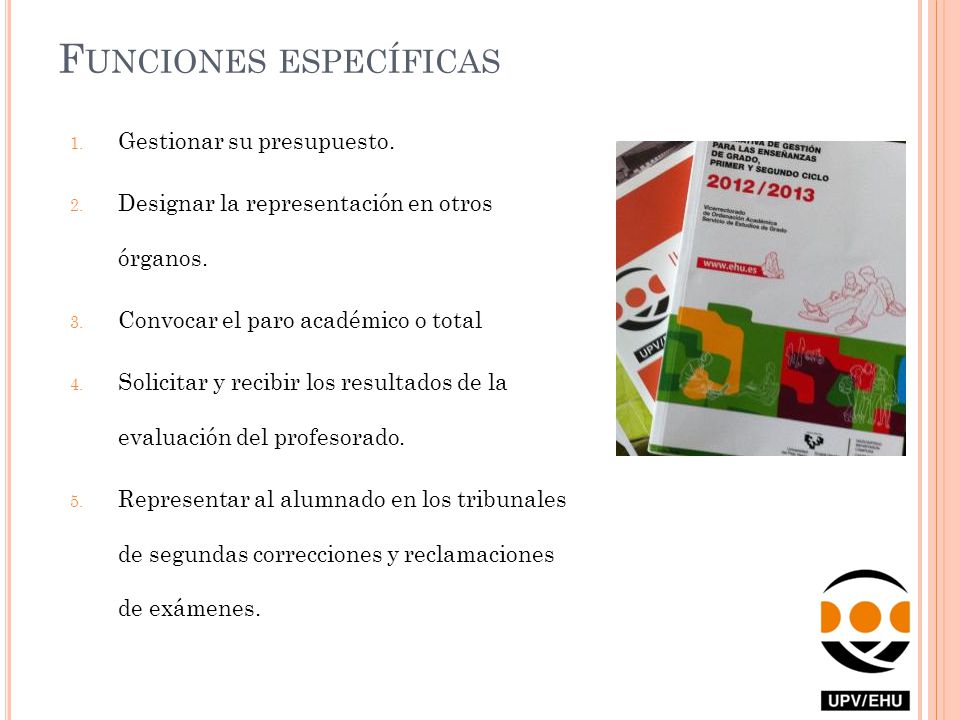 Funciones específicas