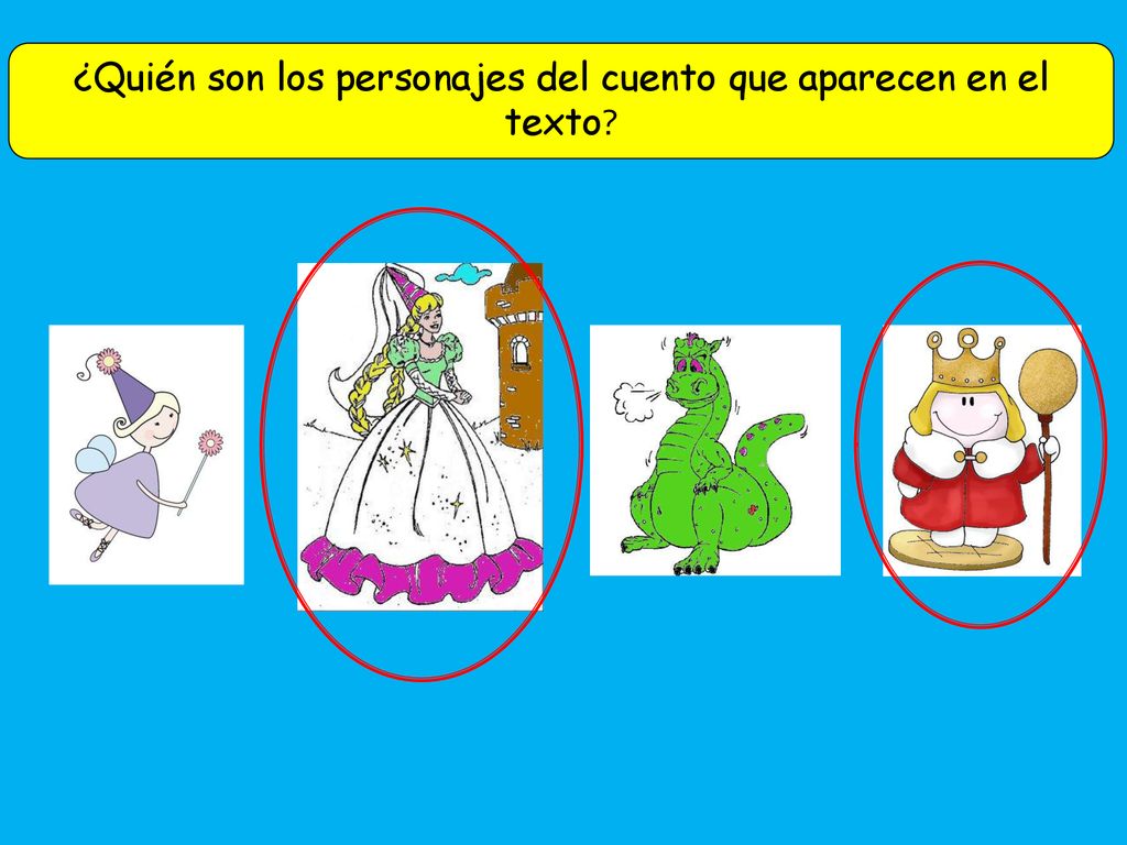 ¿Quién son los personajes del cuento que aparecen en el texto