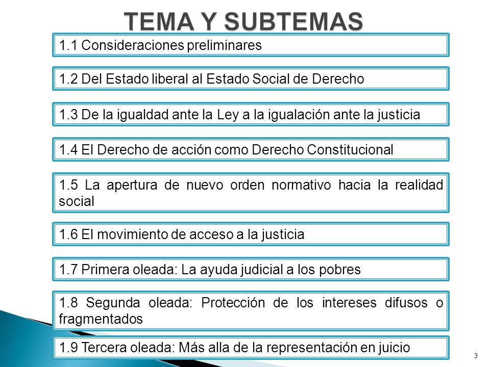 TEMA Y SUBTEMAS 1.1 Consideraciones preliminares