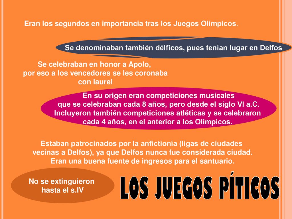 Eran los segundos en importancia tras los Juegos Olímpicos.