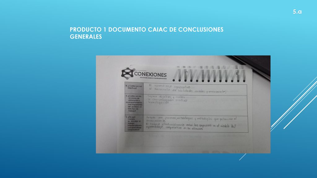 Producto 1 Documento CAIAC de conclusiones generales