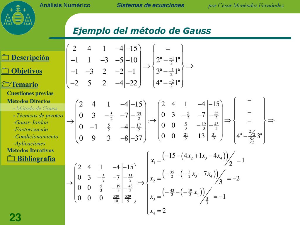 Sist. Lineales de Ecuaciones - ppt descargar