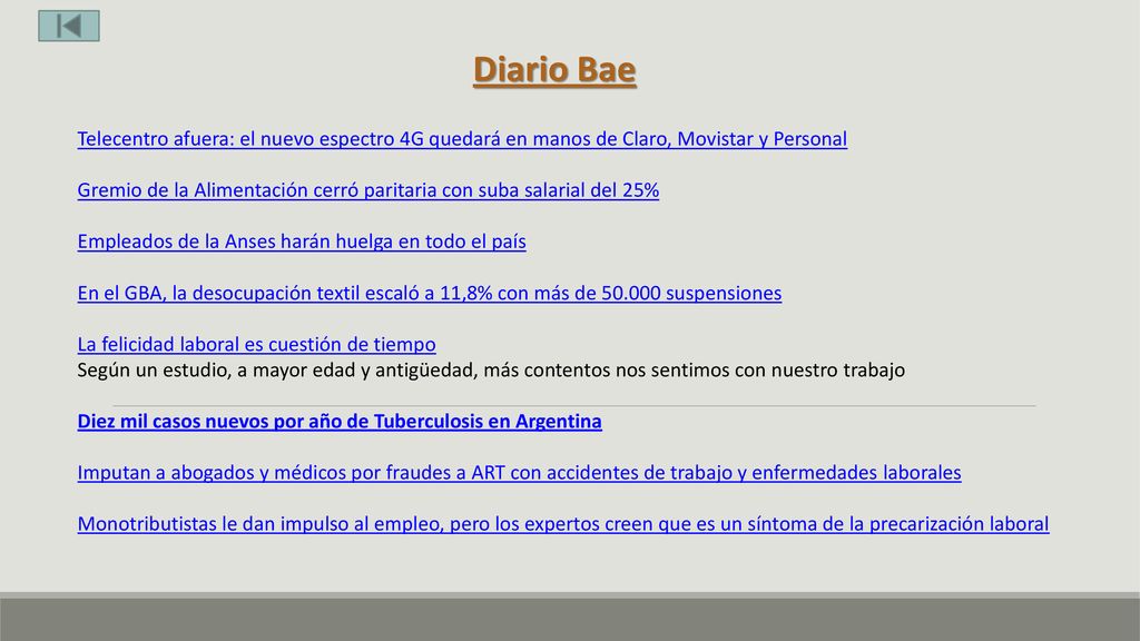 Diario Bae Telecentro afuera: el nuevo espectro 4G quedará en manos de Claro, Movistar y Personal.