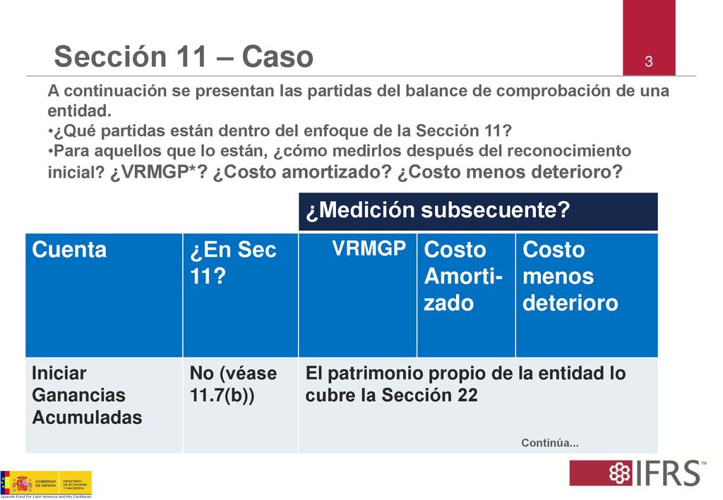 Sección 11 – Caso ¿Medición subsecuente Cuenta ¿En Sec 11