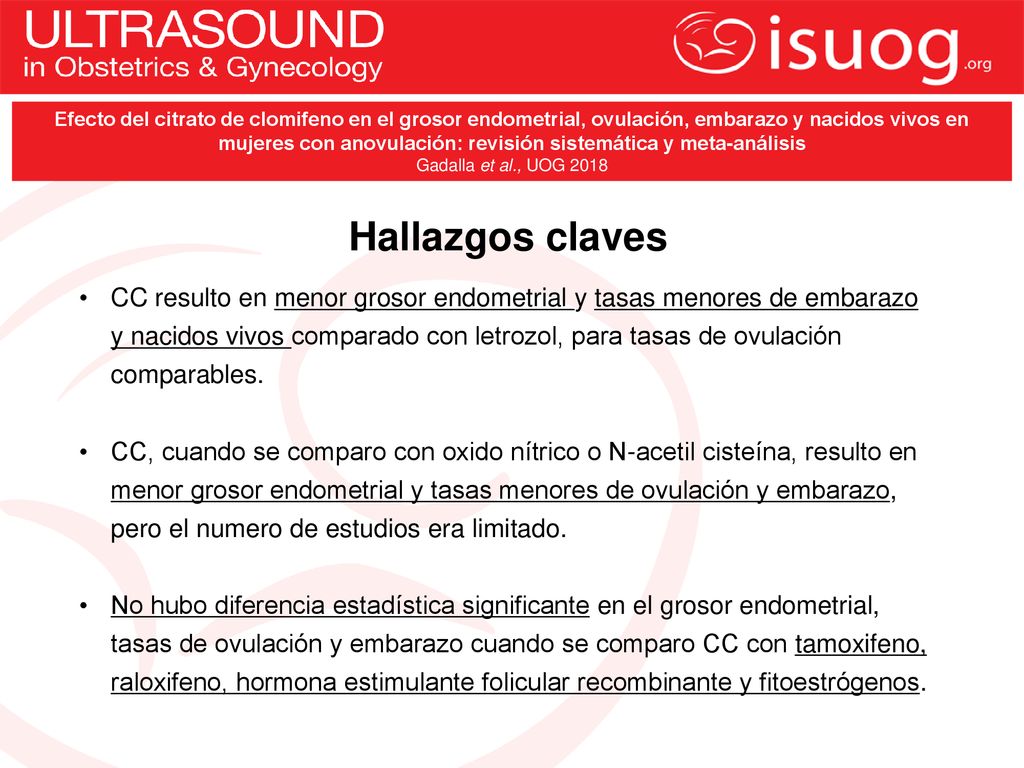 Efecto del citrato de clomifeno en el grosor endometrial, ovulación, embarazo y nacidos vivos en mujeres con anovulación: revisión sistemática y meta-análisis