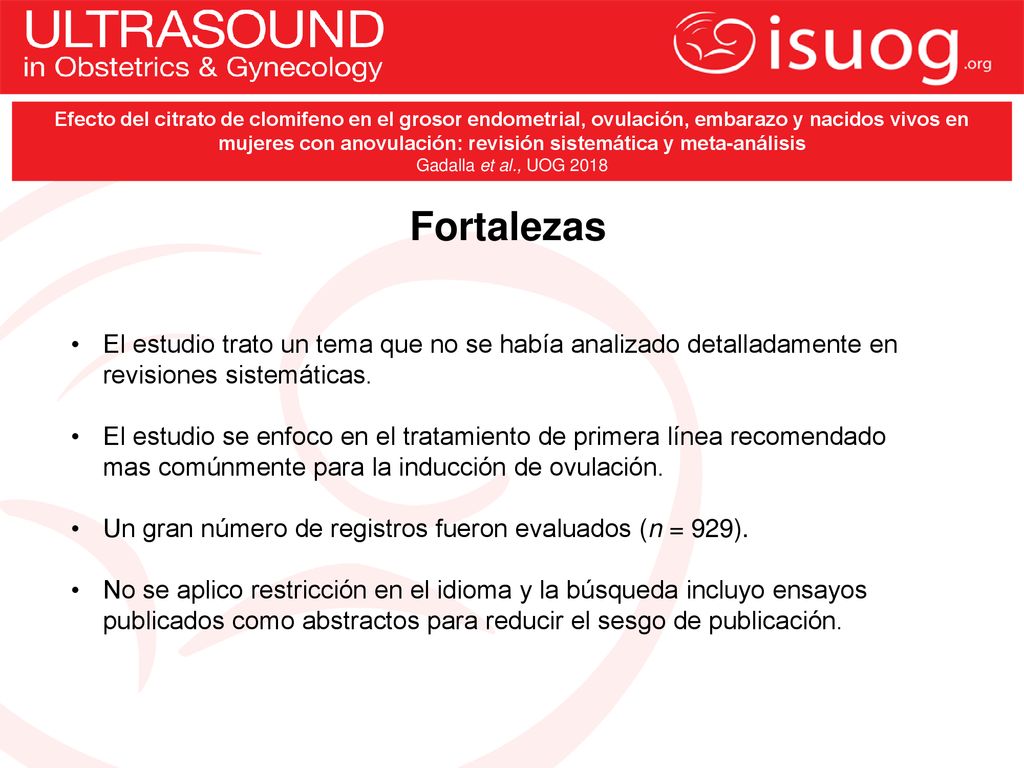 Efecto del citrato de clomifeno en el grosor endometrial, ovulación, embarazo y nacidos vivos en mujeres con anovulación: revisión sistemática y meta-análisis
