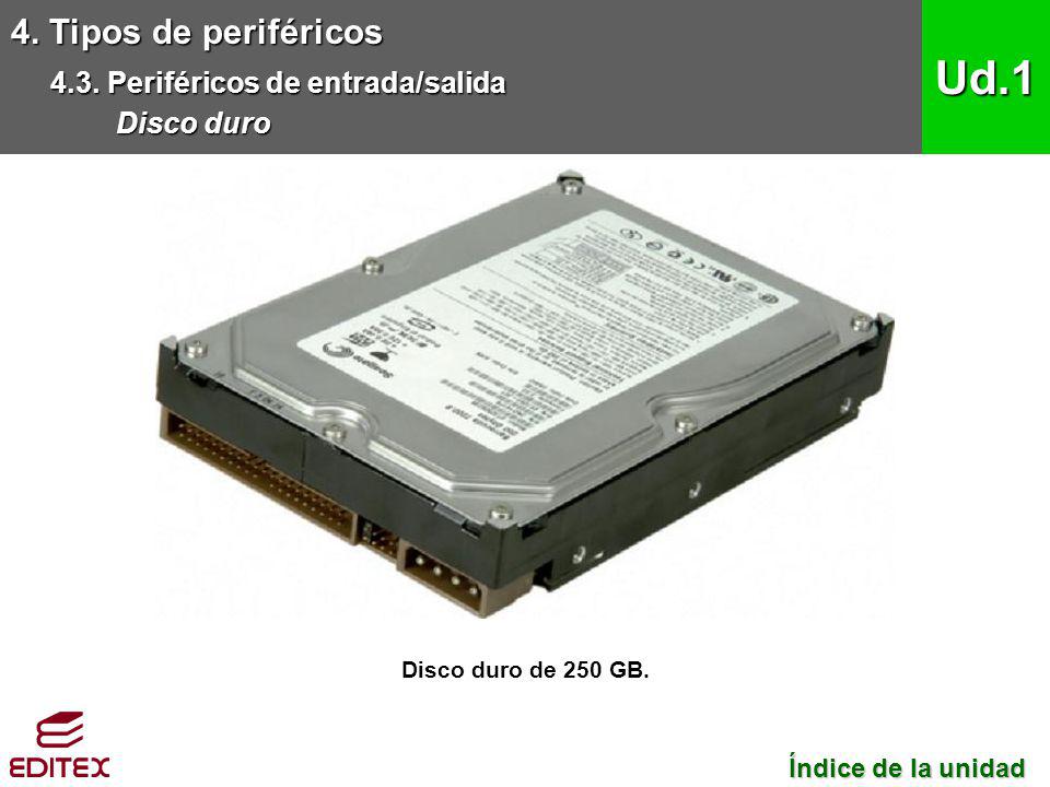 Ud.1 4. Tipos de periféricos 4.3. Periféricos de entrada/salida