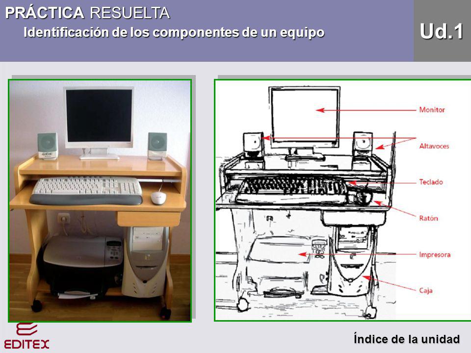 Ud.1 PRÁCTICA RESUELTA Identificación de los componentes de un equipo