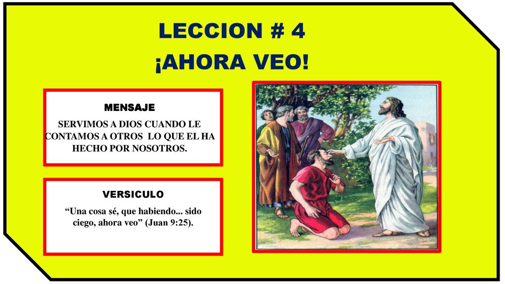 Una cosa sé, que habiendo... sido ciego, ahora veo (Juan 9:25).