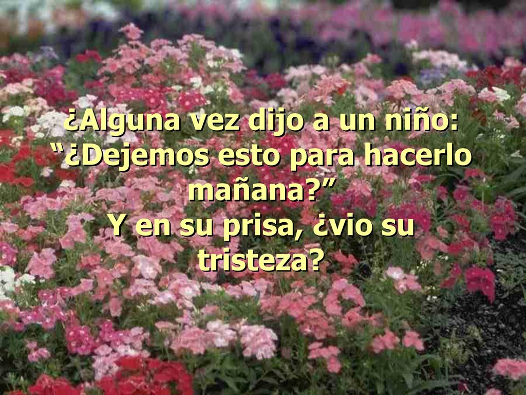 ¿Alguna vez dijo a un niño: ¿Dejemos esto para hacerlo mañana