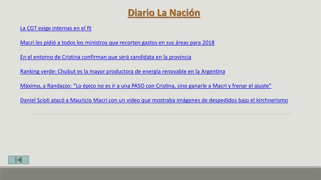 Diario La Nación La CGT exige internas en el PJ