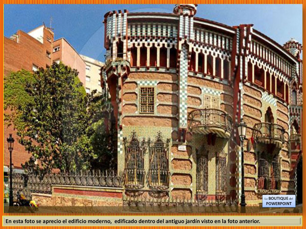 En esta foto se aprecio el edificio moderno, edificado dentro del antiguo jardín visto en la foto anterior.