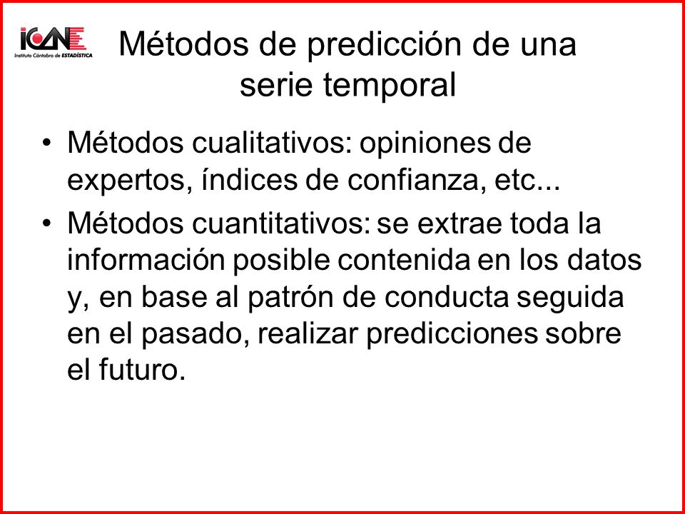 Métodos de predicción de una serie temporal