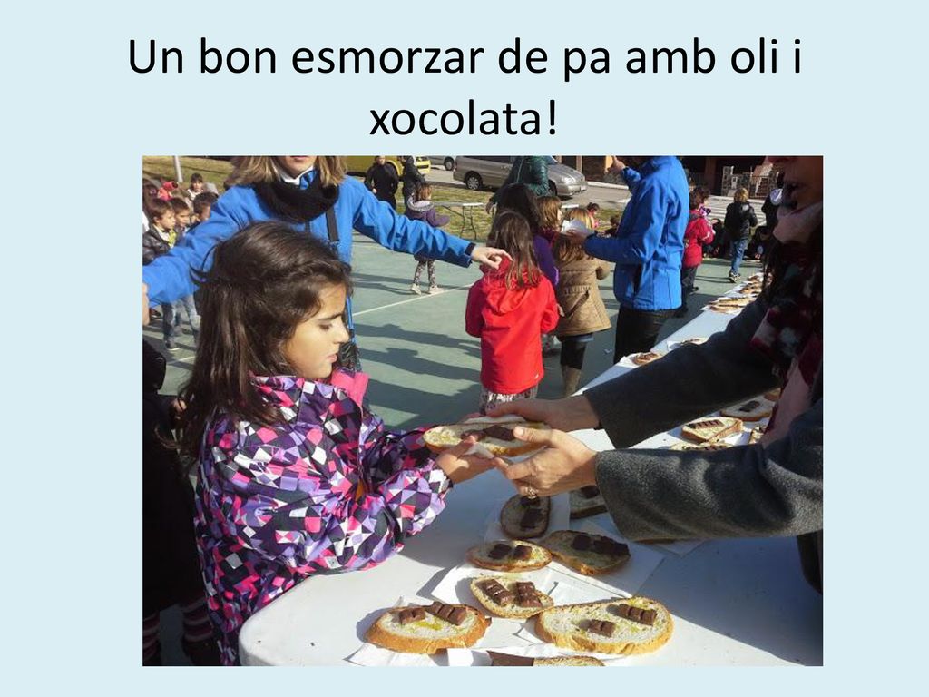 Un bon esmorzar de pa amb oli i xocolata!