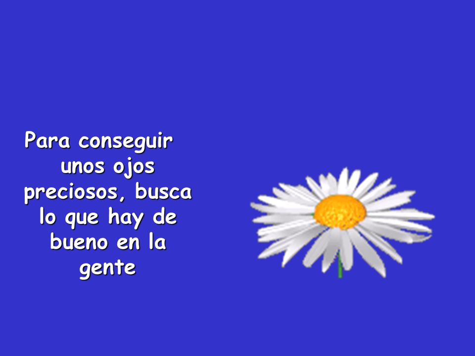 Para conseguir unos ojos preciosos, busca lo que hay de bueno en la gente