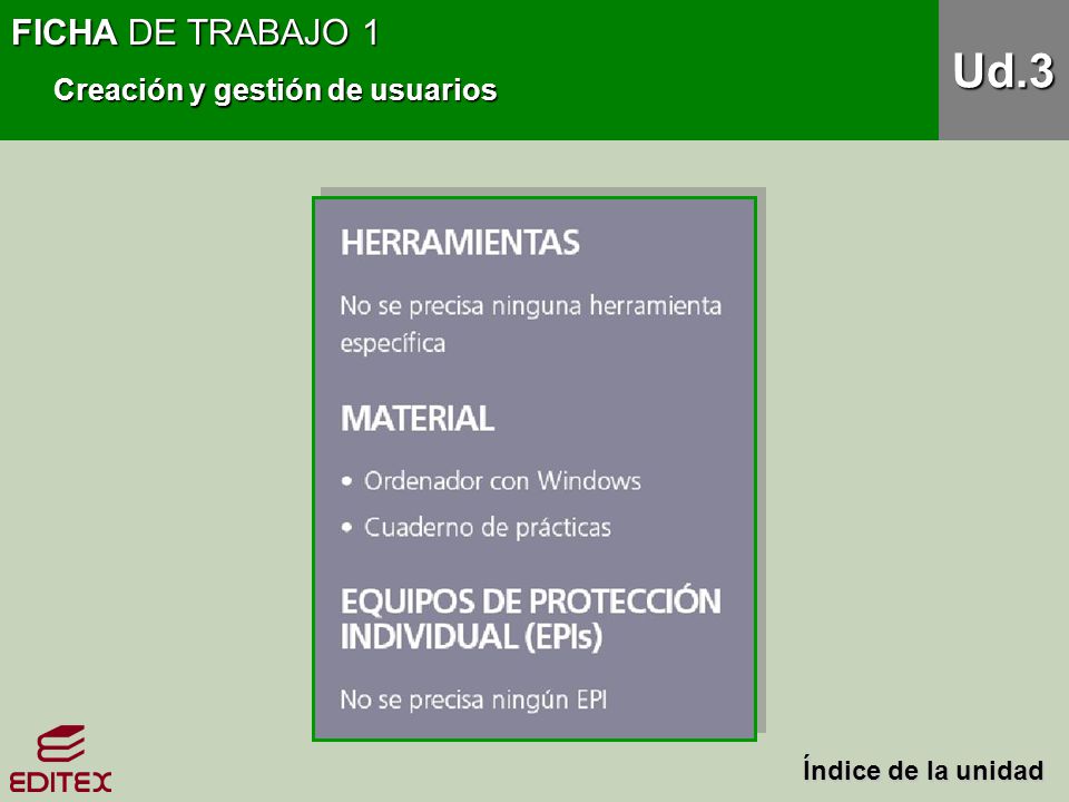 Ud.3 FICHA DE TRABAJO 1 Creación y gestión de usuarios