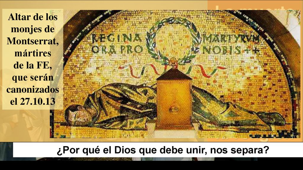La muerte empieza en los afronta-mientos a causa de la religión