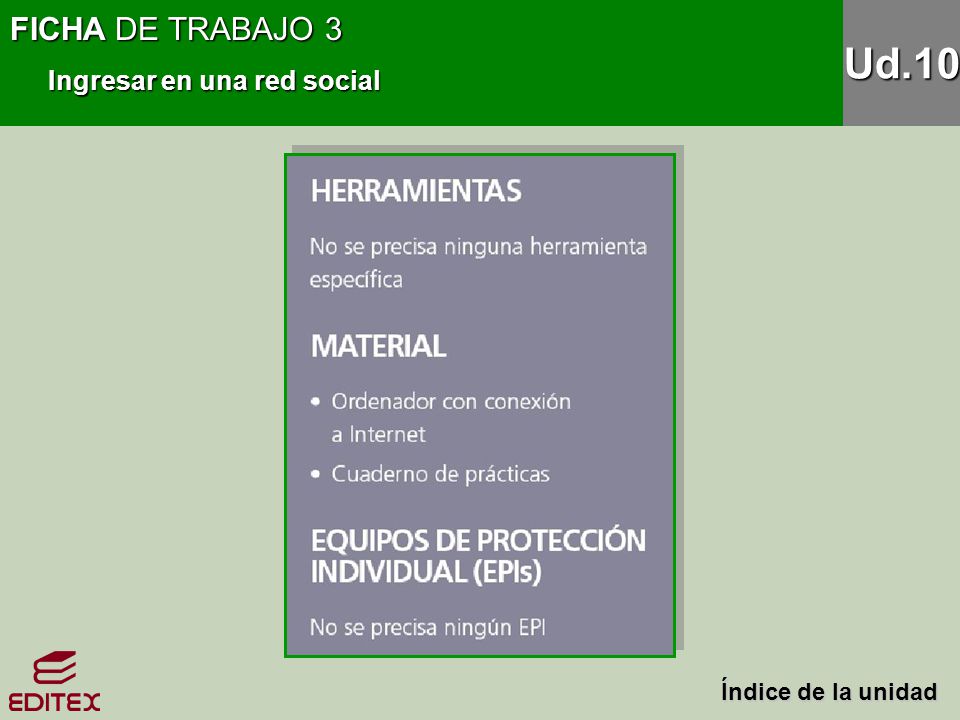 Ud.10 FICHA DE TRABAJO 3 Ingresar en una red social