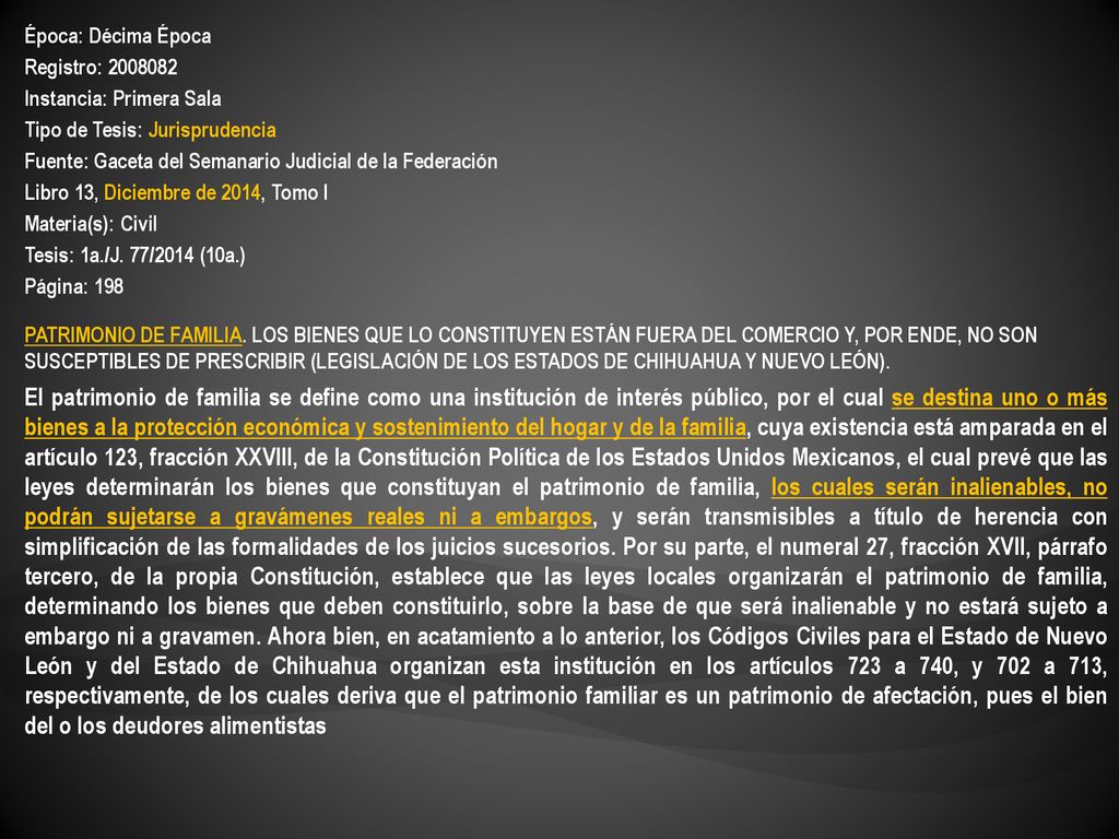 Época: Décima Época Registro: Instancia: Primera Sala. Tipo de Tesis: Jurisprudencia.