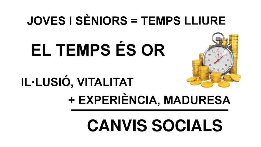 EL TEMPS ÉS OR CANVIS SOCIALS JOVES I SÈNIORS = TEMPS LLIURE