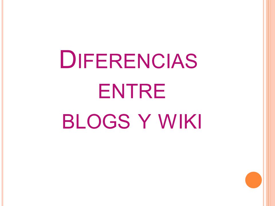 Diferencias entre blogs y wiki