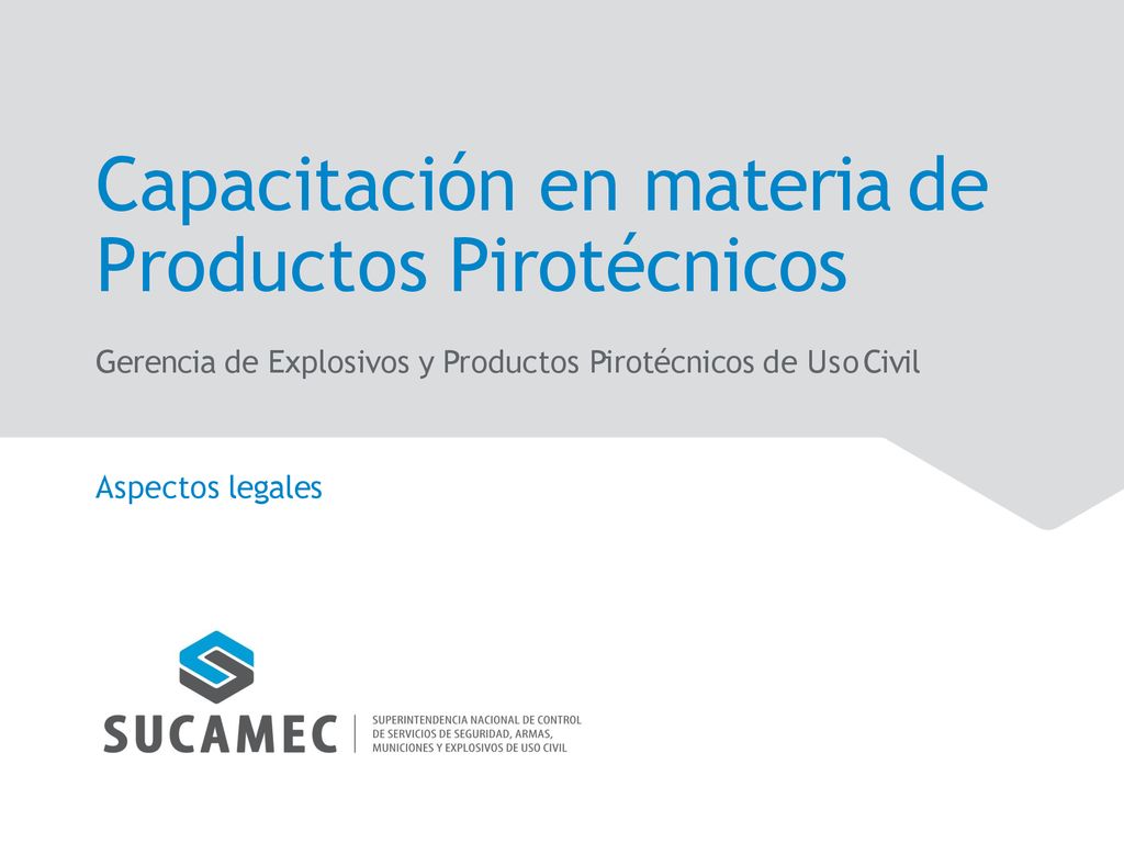 Capacitación en materia de Productos Pirotécnicos