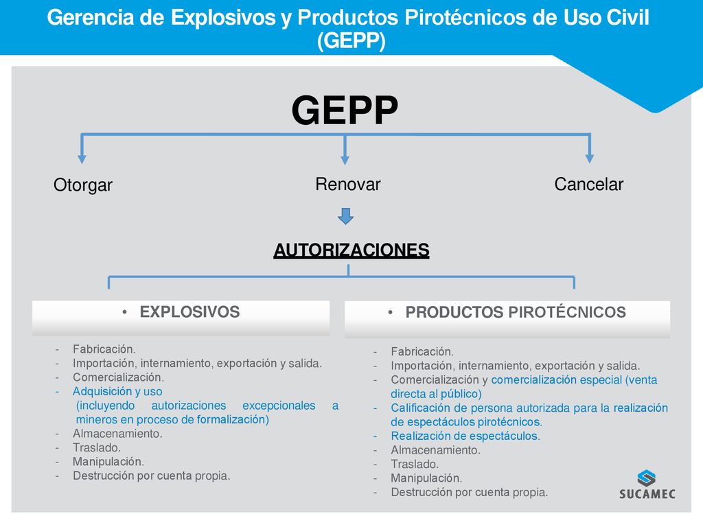 Gerencia de Explosivos y Productos Pirotécnicos de Uso Civil (GEPP)