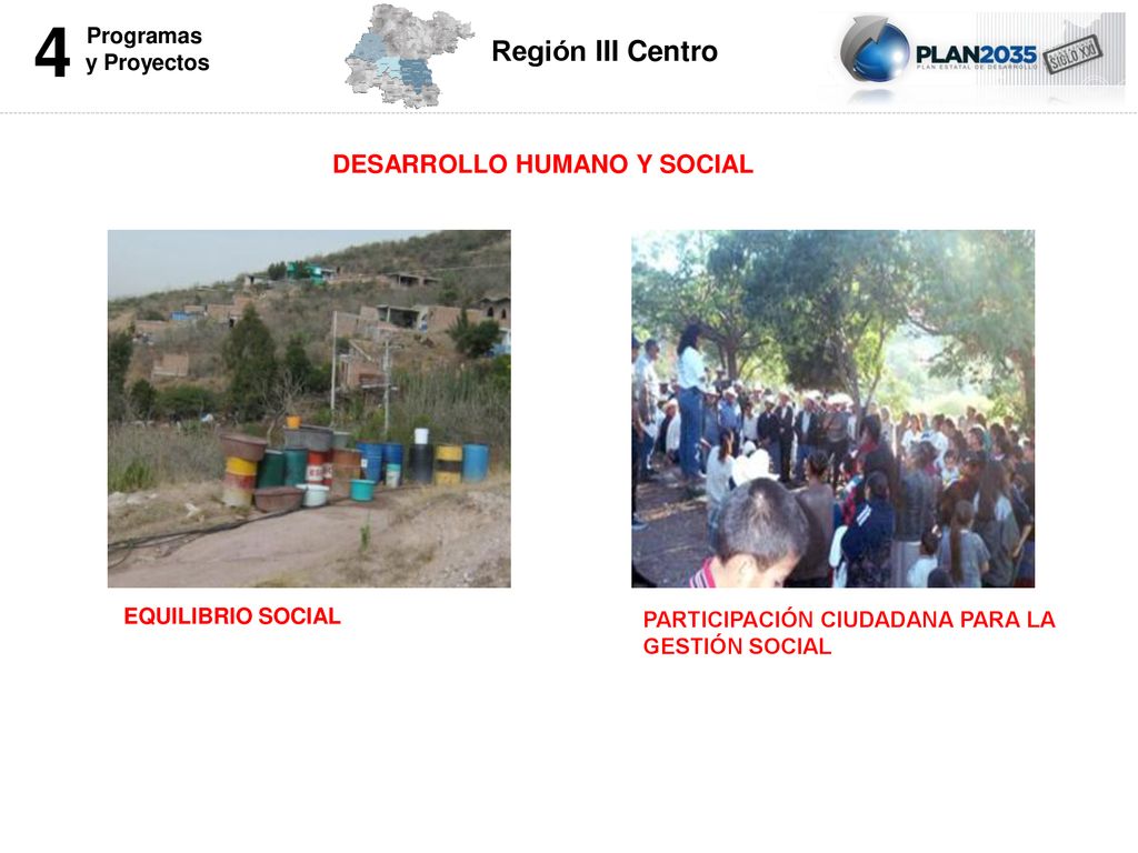 4 Región III Centro DESARROLLO HUMANO Y SOCIAL Programas y Proyectos