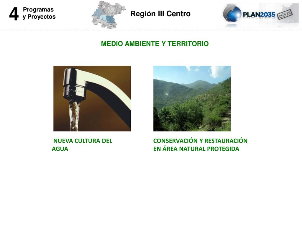 4 Región III Centro MEDIO AMBIENTE Y TERRITORIO NUEVA CULTURA DEL AGUA