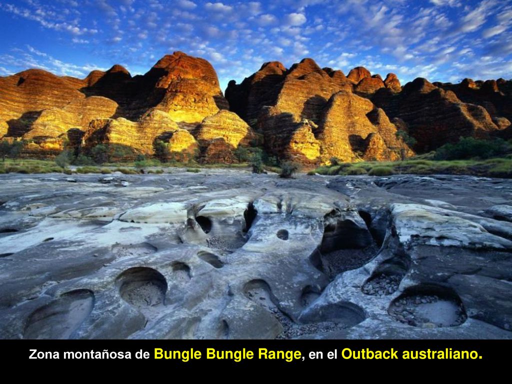 Zona montañosa de Bungle Bungle Range, en el Outback australiano.