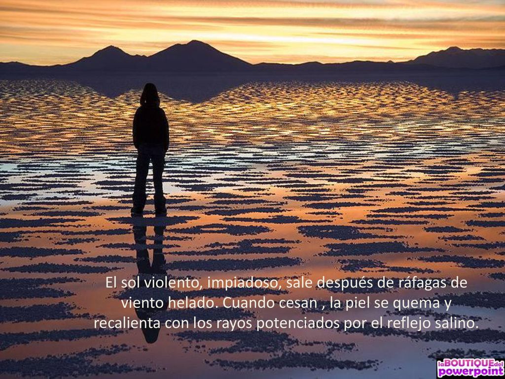 El sol violento, impiadoso, sale después de ráfagas de viento helado