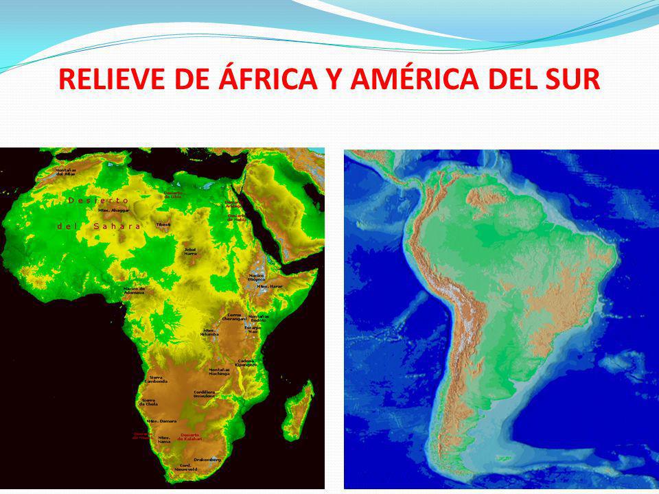 RELIEVE DE ÁFRICA Y AMÉRICA DEL SUR
