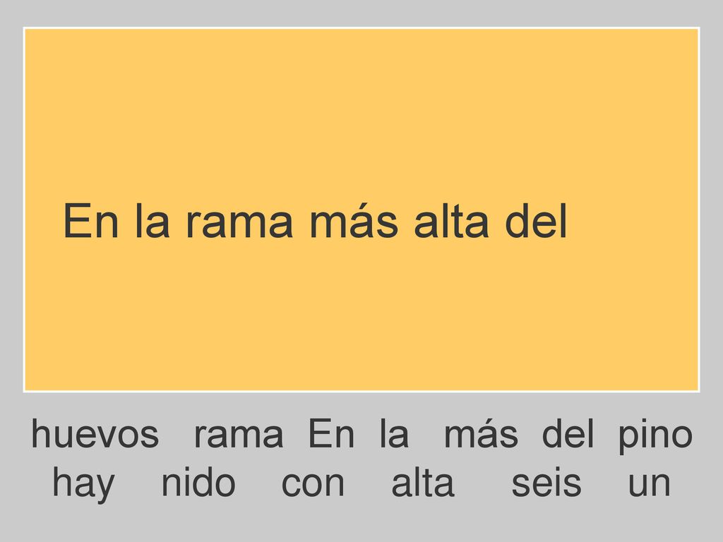 En la rama más alta del huevos rama En la más del pino