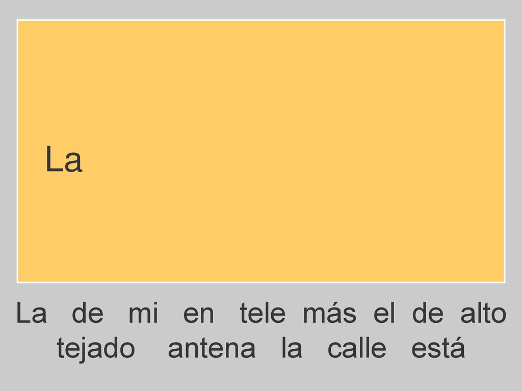 La La de mi en tele más el de alto tejado antena la calle está
