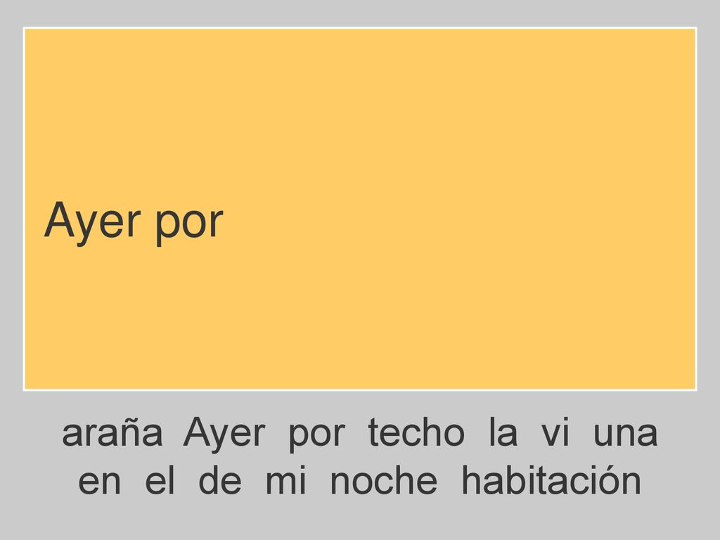 Ayer por araña Ayer por techo la vi una en el de mi noche habitación