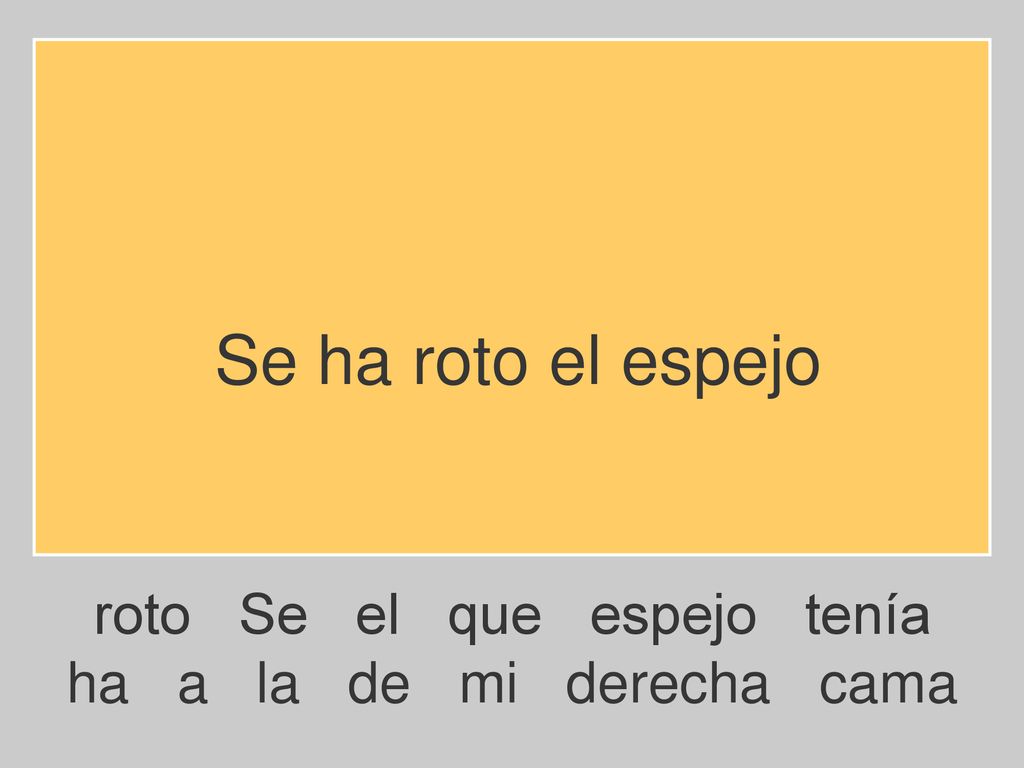 Se ha roto el espejo roto Se el que espejo tenía