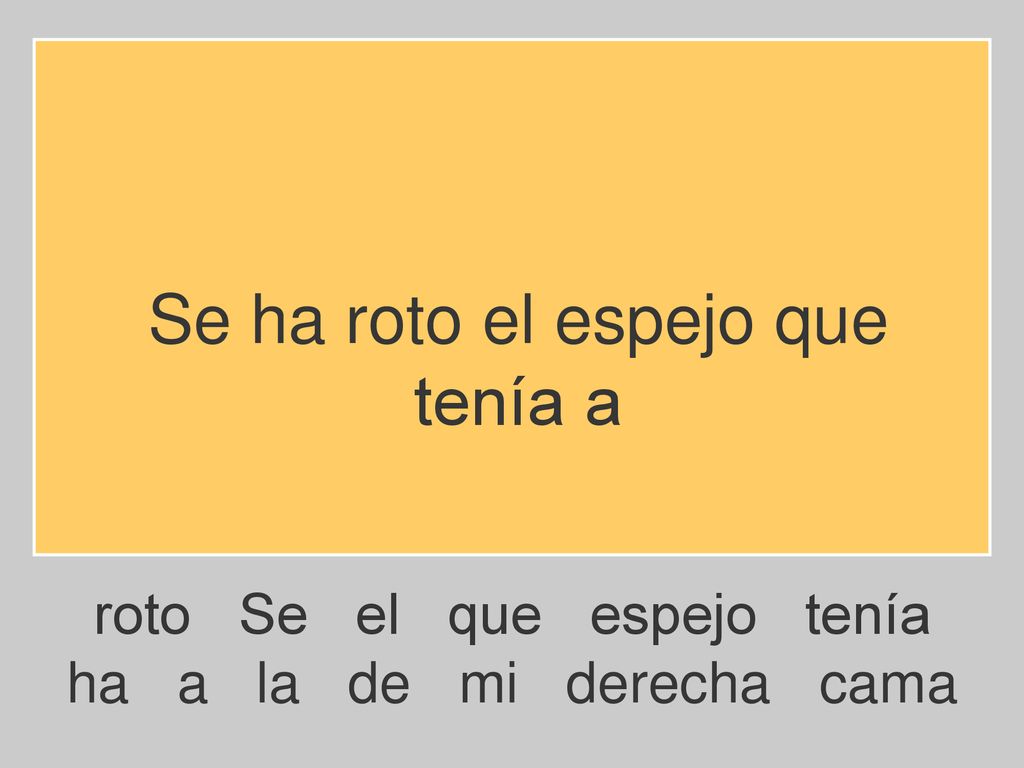 Se ha roto el espejo que tenía a roto Se el que espejo tenía